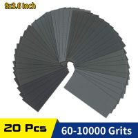 9x3.6 Inch Sandpaper 60 to 10000 Grit Wet Dry Sanding Sheets Silicon Carbide For Automotive Sanding  Wood Furniture Finishing Power Sanders