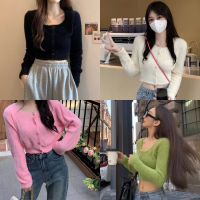 ?MesubShop? เสื้อครอปขนมิ้ง Croptop ไหมพรม ขนมิ้ง ฟูๆ แขนยาว รุ่นนี้คือดี งานตามหา ? รุ่น หนูซอ