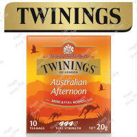 ⭐ Twinings ⭐ AUSTRALIAN AFTERNOON Brisk&amp;Full-Bodied ชาทไวนิงส์ ชาดำรสเข้มออสเตรเลียนอาฟเตอร์นูน 1 กล่องมี 10 ซอง ชาอังกฤษนำเข้าจากต่างประเทศ