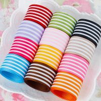 Hot Sale (1 Meter/lot) 1(25mm) Stripe Grosgrain Ribbon Printed Gift Wrap Ribbon Wedding Party DIY Handmade Decoration Ribbons