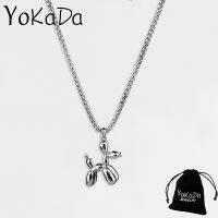 YOKADA Titanuim สร้อยคอสุนัขลูกโป่งเหล็กสำหรับผู้ชายเครื่องประดับ Unisex แฟชั่น