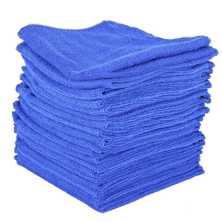 20pcs-absorbent-microfiber-towel-car-home-kitchen-washing-clean-wash-cloth-blue