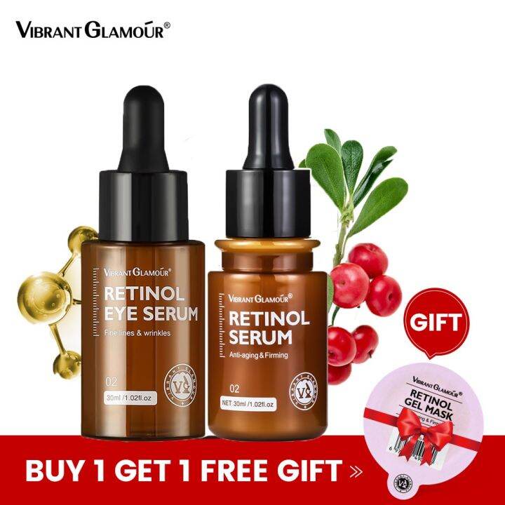 VIBRANT GLAMOUR Retinol Facial Serum + Retinol Eye Serum Twopiece Anti