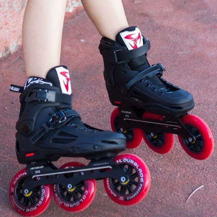 professional high speed racing big wheels 3*125mm 3*110mm inline skates ...