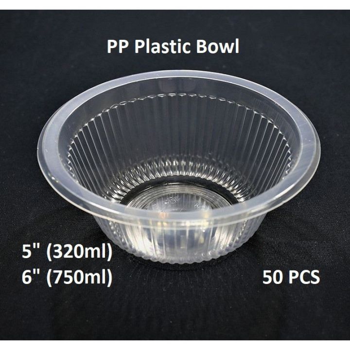 50pcs Plastic Bowl Microwaveable Disposable Takeaway Bowl - Temu