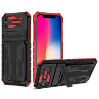 iPhone XS Max Case ,EABUY Three-in-one Multifunctional Hidden Credit Card Slot Bracket Protective Case for iPhone XS Max