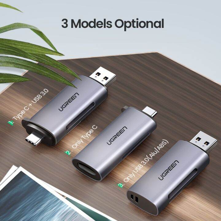 ugreen-อะแดปเตอร์การ์ดรีดเดอร์-usb-3-0-512g-type-c-sd-micro-sd-tf-otg-สําหรับ-ipad-air-5-4-ipad-mini-6-card-reader