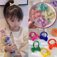 【CW】 Color Bow Tie Scrunchies 2022 New Hair Rope Explosion Rubber Band Female