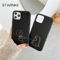 Couples Cute Dinosaur Phone Cover For iPhone 12 Mini 11 Pro Max X XR XS Max 7 8 6 6s Plus 5 5s SE 2020 Silicone Case