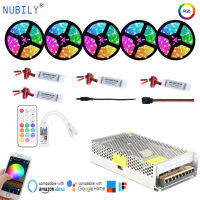 【✲High Quality✲】 na07037036036666 ไฟริบบิ้นยืดหยุ่นได้ Led Rgb 16ล้าน5050 25ม. 15ม. 10ม. ชุดแถบ Rf รีโมทคอนโทรลแบบไวไฟควบคุมสมาร์ทโฟน