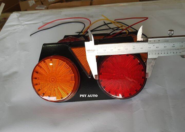 ไฟสต๊อปแลมป์-stop-lamp-ไฟราวข้าง-2ตอนกลม-มีทับทิม-ส้ม-แดง-12v-24v-ซ้าย-ขวา-มีขายเป็นคู่-และแยก