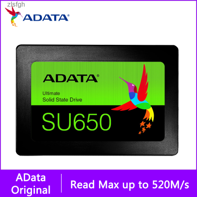 ADATA SSD ภายใน SU650 256GB 512GB 2.5นิ้วซาต้าเอชดีดีฮาร์ดดิสก์ HD SSD โน้ตบุ๊คพีซี SSD HDD แบบพกพาสำหรับคอมพิวเตอร์ Zlsfgh