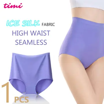 Cheap Flarixa High Waist Seamless Ice Silk Belly Panties Waist