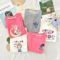 พร้อมส่งในไทย เสื้อแขนยาว สเวตเตอร์เด็กคอกลม เสื้อกันหนาวเด็กเนื้อผ้าคอตตอน สกรีนลายการ์ตูน เหมาะสำหรับน้อง 3-7 ขวบ