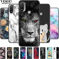 Phone Cases for Moto E40 E30 E20 Cover E 20 Silicone Painted Marble Wolf TPU Back Covers for Motorola Moto E30 E 40 Capa ShellCases Covers