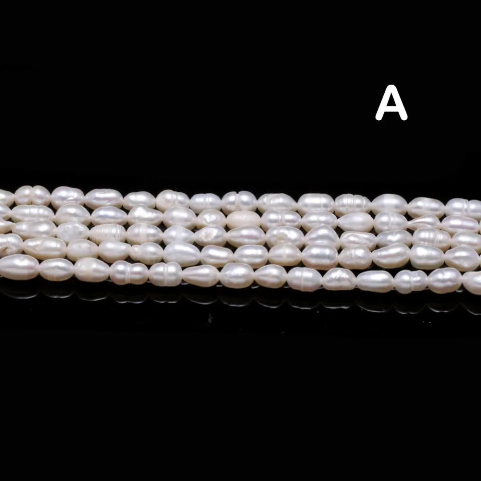 High Quality Natural Freshwater Pearl Rice Beads Loose Pearls For