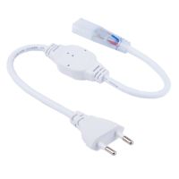 SmartPhonemall EU Plug 2 Pin Casing LED Strip Connector AC Power Supply Adapter Cable(White)