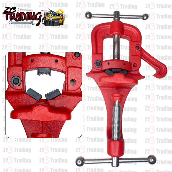 Portable Kit Yoke Vise 2'' ClampOn Pipe Vise Heavy Duty Lazada PH