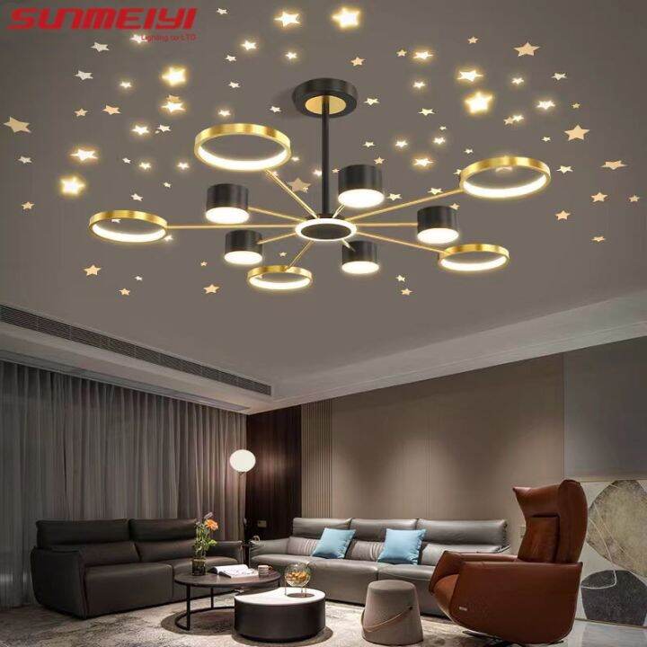 Modern Light luxury starry sky Ceiling lamp LED Ceiling lights villa