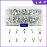 DYRWBK168 320pcs แหวนขั้วส้อม ขั้วต่อสายไฟ AWG 22-12 10ชนิดค่ะ ลวด lugs CRIMP ขั้ว ไม่หุ้มฉนวน ขั้วต่อส้อม เครื่องใช้ในครัวเรือน