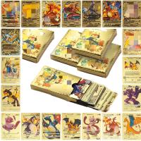 【ForeverBest】55 ชิ้น/กล่อง Pokemon Gold Foil Cards ภาษาอังกฤษ Trading Card Collection การ์ดโปเกม่อน