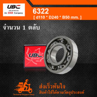 6322 UBC ตลับลูกปืนเม็ดกลมร่องลึก ฝาเปิด 6322 OPEN ( DEEP GROOVE BALL BEARINGS )