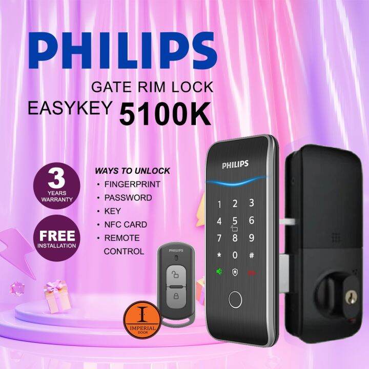 Philips EasyKey 5100K Digital Gate Lock Imperial Door Lazada Singapore