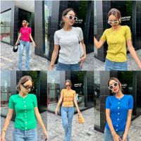 Gina knit top เสื้อยืดคอกลมแขนสั้นผ้า Knit เนื้อผ้านิ่มใส่สบายทรงสวยมากเบสิคใส่ได้ในทุก ๆ วัน