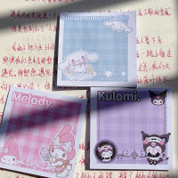 3pcs Sanrio Cartoon Kuromi Melody Pattern Note Creative Beautiful Notepad Student Message Record Memo Stationery School Supplies