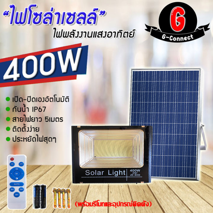 ไฟโซล่าเซลล์-ไฟสปอร์ตไลท์-led-สว่างมากกกก-400w