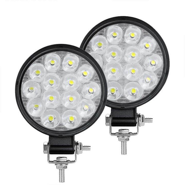 42W 14LED Work Light LED Car Front Fog Light 12V 24V for Truck SUV 4WD ...