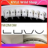 KYLE Wild Shop 1M 2M 3M Curtain Track Rail Straight Flexible Ceiling Mounted wall Windows Balcony Plastic Bendable Home Accessories