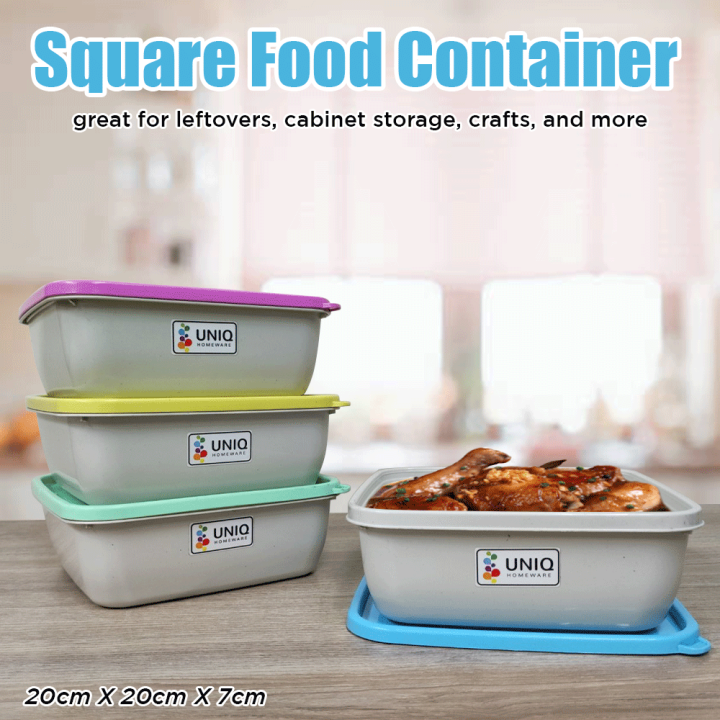 Square Refrigerator Kitchen Container Plasticware Food Storage Box