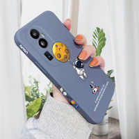 เคส PMP สำหรับ OPPO Reno10 Pro + 5G เคสโทรศัพท์ด้านข้างพิมพ์ลายการ์ตูนนาซ่ามูนอวกาศนักบินอวกาศเคสขอบสี่เหลี่ยมปลอกซิลิโคนของเหลวคลุมทั้งหมดเคสป้องกันทนแรงกระแทกกล้อง