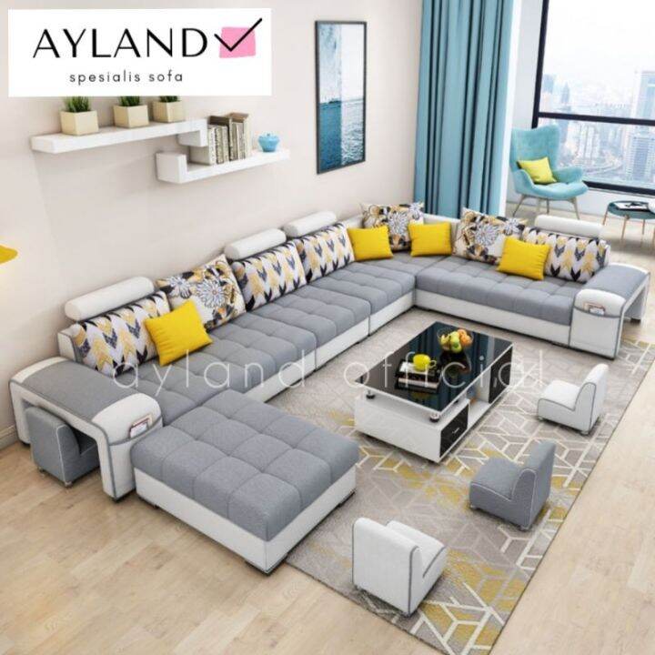 Sofa Set Leter U Jumbo Mewah Modern Ruang Keluarga | Lazada Indonesia