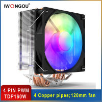 โปรเซสเซอร์ Cooler สำหรับ LGA 2011-V3136611511700 AM4 AM3 4ท่อความร้อน CPU Cooler 4PIN พัดลม HE radiatier ventilator