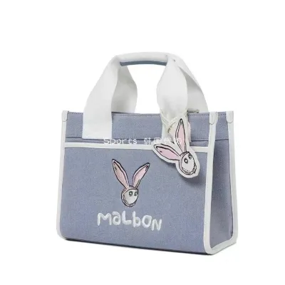 MALBON กระเป๋ากอล์ฟ Malbon ใหม่กระเป๋าถือหมวกชาวประมงสีชมพูกระต่ายง่ายกระเป๋าถือเข้ากับทุกชุดเสื้อผ้า