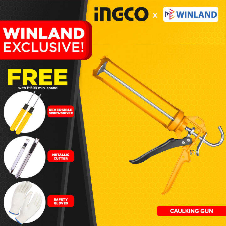 INGCO by Winland Industrial Grade Caulking Gun 9" Ø55mm with Strong Aluminum Handle HCG1709