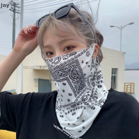 Jay Summer Sun UV WIND Protection ผ้าพันคอชีฟองกันแดดใบหน้าหน้ากากคอท่อผ้าพันคอกันฝุ่นรถจักรยานยนต์วิ่งแขวนหู