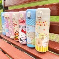 Hello Kitty Cartoon Water Bottle Stainless Steel Thermos Bottles Sanrio Melody Cinnamoroll Little Twin Stars Cute Vacuum Flasks