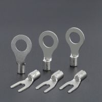 【YF】◕◈♝  100PCS RNB Non-Insulated Fork U-Type Terminal  Assortment Cable Wire Crimp Tin-Plated Terminals