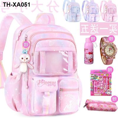 New primary school students schoolbags for grades one two to six large-capacity girls cute high-value junior high backpacks