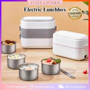 200W Purple Rice Cooker Mini Home Office Portable Electric Lunch Box Food  Heater