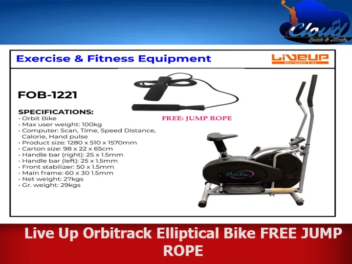 Live Up Orbit Bike Elliptical Bike FREE JUMP ROPE Lazada PH