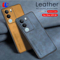 เคสหนัง Lambskin สุดหรูสำหรับ Vivo V29 5G เคส6.78นิ้ว V2250 2023 Vivo Vivi V29 29V Vivo V29 5G ปลอกคอกันสุนัขเลียกรอบกันกระแทกแบบนิ่ม