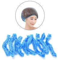 100% Brand New and High Quality 10X Disposable One-off Hotel Home Shower Bathing Clear Hair Elastic Caps Hat