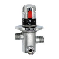 ☏✑ Brass Thermostatic Mixing Valve Solar water heater valve Adjust the Mixing Water Temperature Thermostatic mixer