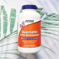 เควอซิทิน โบรมีเลน Quercetin with Bromelain 240 Veg Capsules (Now Foods®) เควอซิติน  บรอมีเลน โบรมีลีน