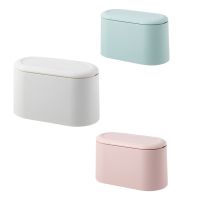 Simple Mini Desktop Trash Can, Push-Open Lid Type Double-Layer Trash Can, Household Bedroom Table Trash Can