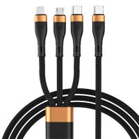 KNQ12 สากลสากลสากล หนึ่งชาร์จสาม สายชาร์จเร็ว สายเคเบิลชนิด C QC4.0 3.0 สาย USB C สายชาร์จไฟ สาย Pd 100W สาย USB 3 IN1 ชาร์จเร็วสุด